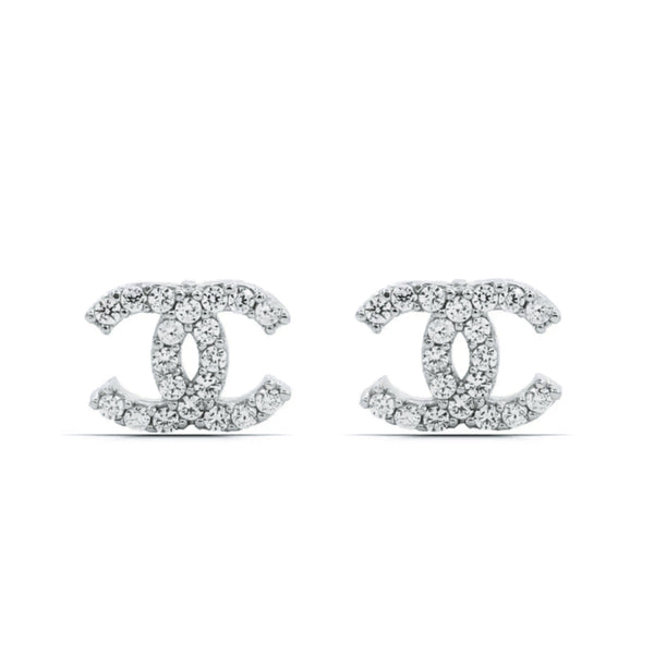 c design stud earrings