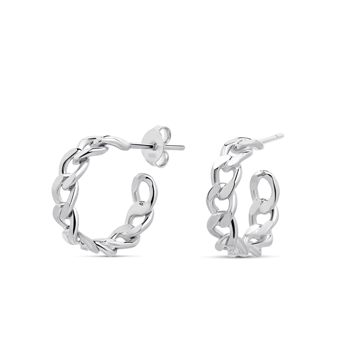 curb chain earrings 15 mm