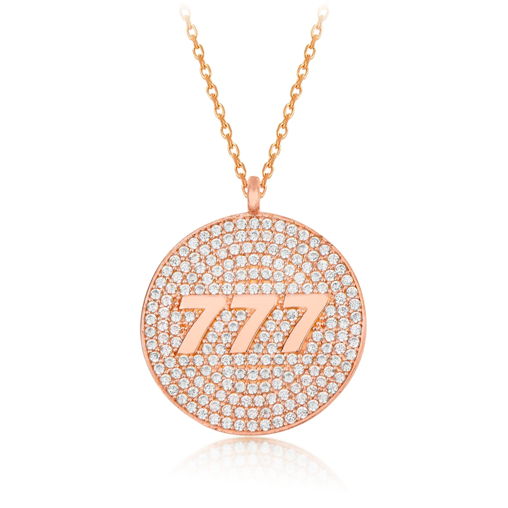 777 Good Fortune Medallion Necklace