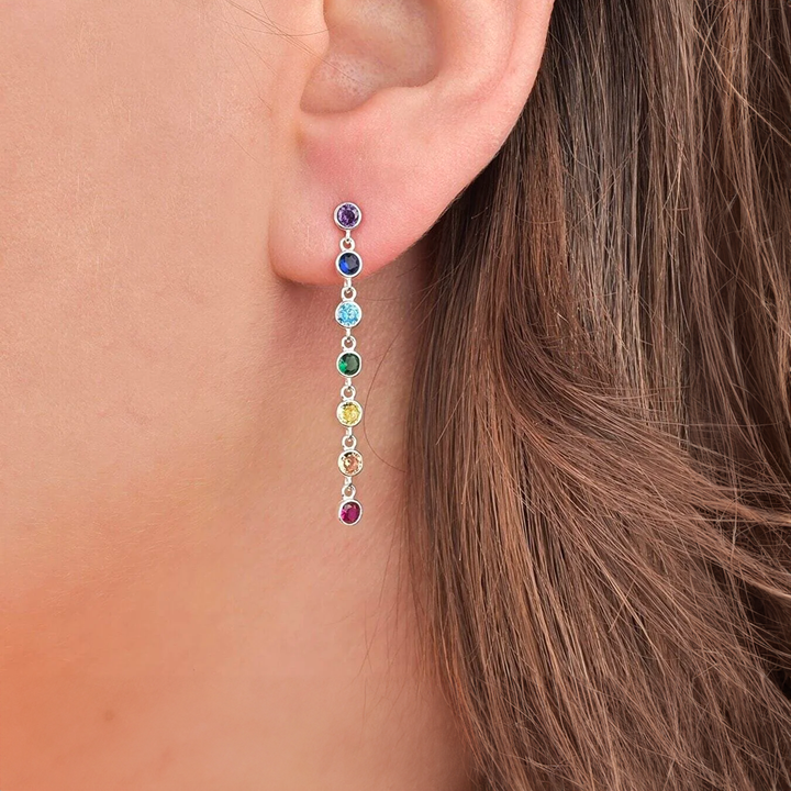 low profile earrings gemstones