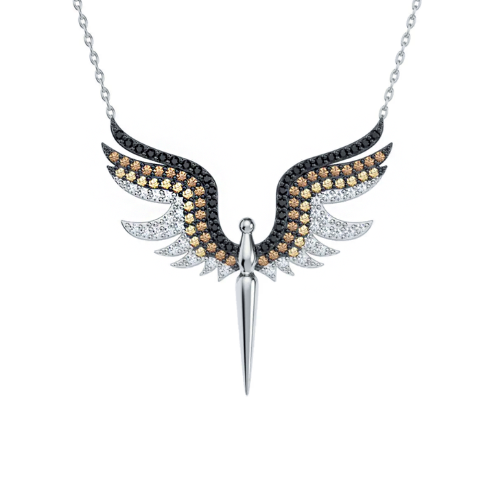 sterling silver angel charm necklace