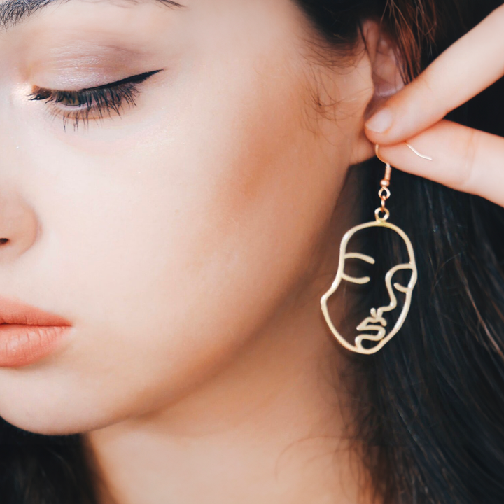 Abstract Face Picasso Dangle Earrings