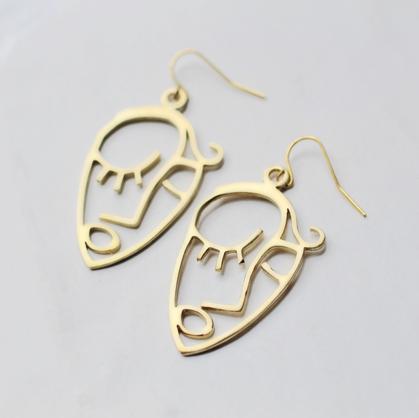 gold twins earrings