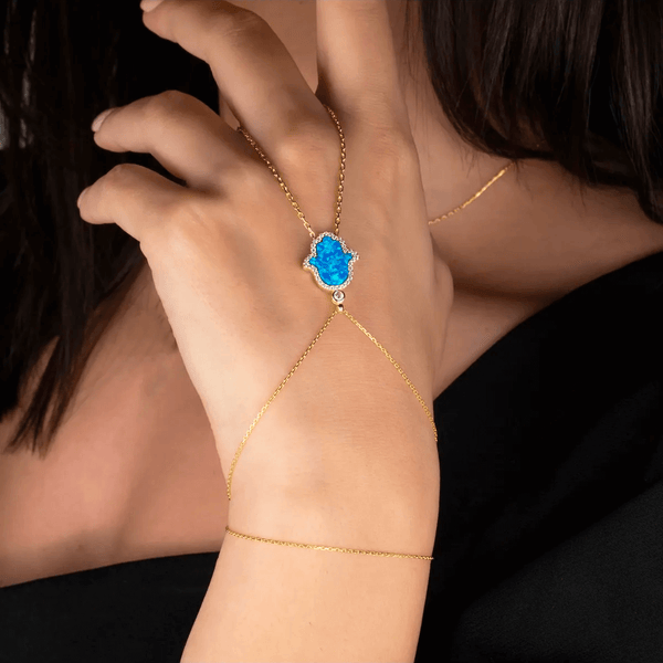 hamsa jewelry delicate handchain brazalete