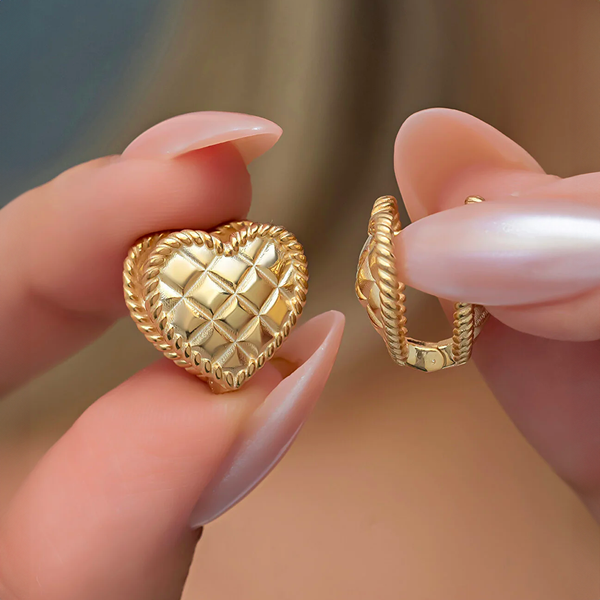 Two-Side Design Heart Earrings 