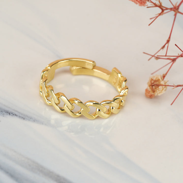 cuban link ring gold
