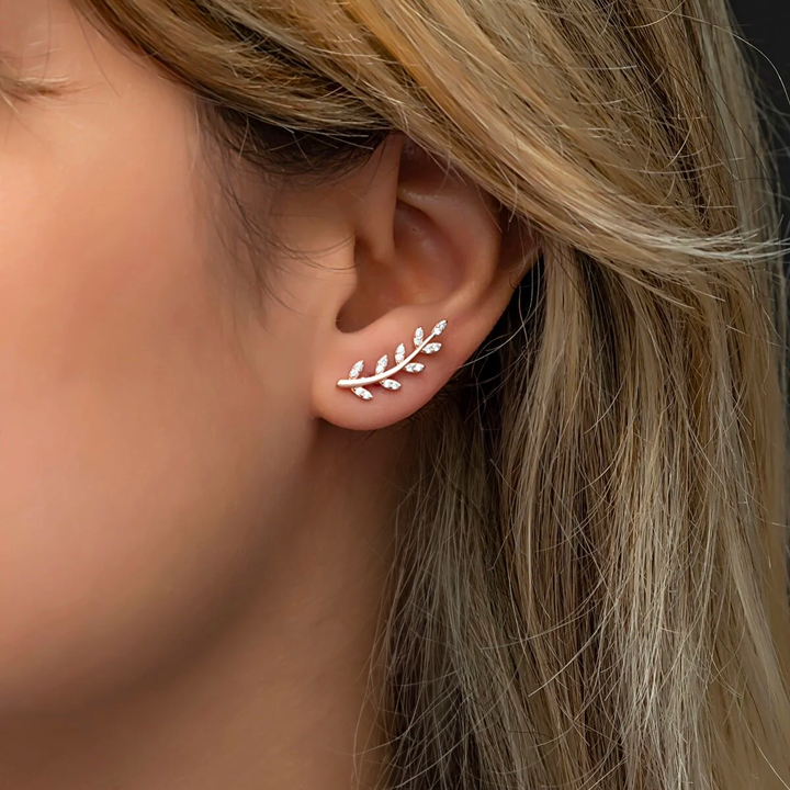 climber earrings real silver