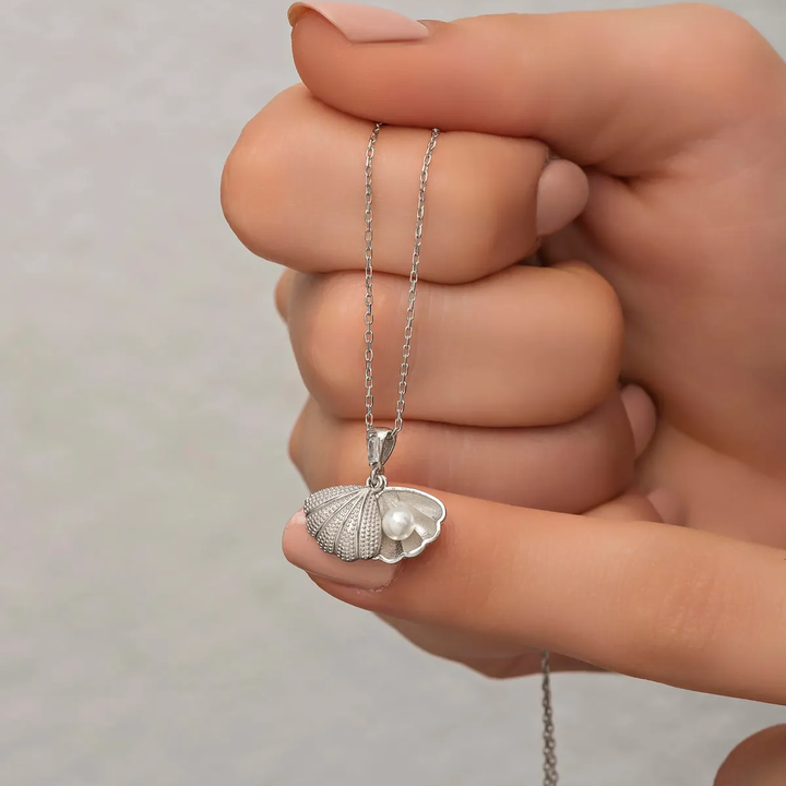 Tiny Seashell and Pearl Necklace