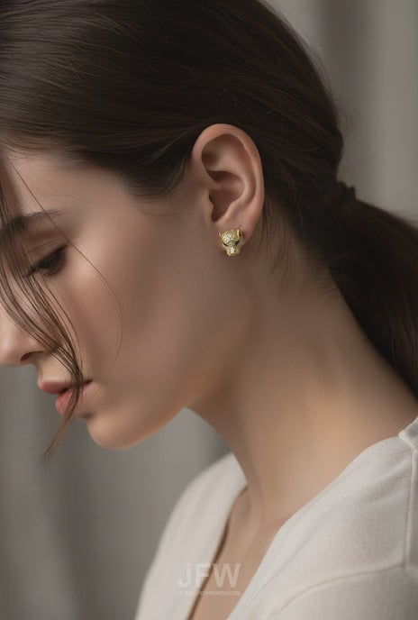 panther stud earrings
