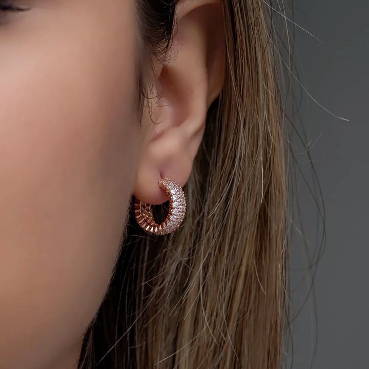 rose gold earrings