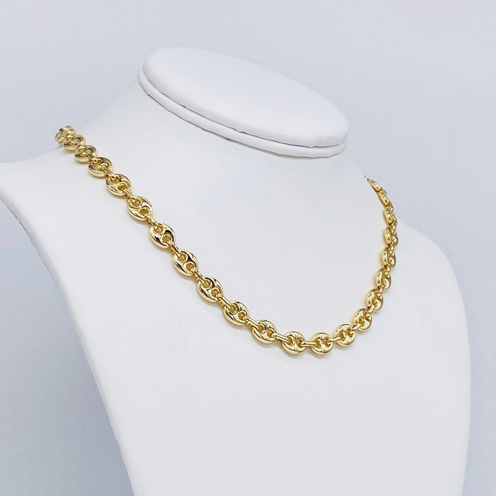 Puffed Mariner Silver Chain Bold Link Necklace - J F W