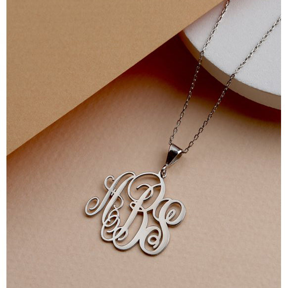 Monogram Necklace Family Initials Mother's Day Gift - J F W