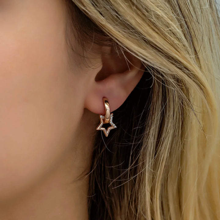 Crystal Star-Shaped Earrings for a Glamorous Look