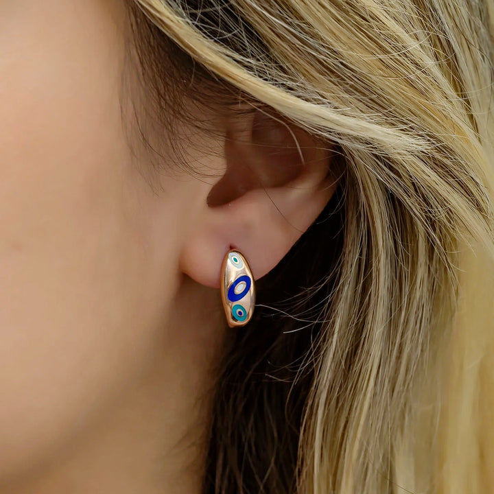 Make a Statement with Handcrafted Evil Eye Earrings in High-Quality 925 Sterling Silver