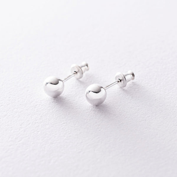 Solid Silver Ball earrings