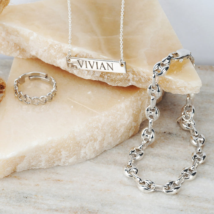 dainty silver jewelry for her