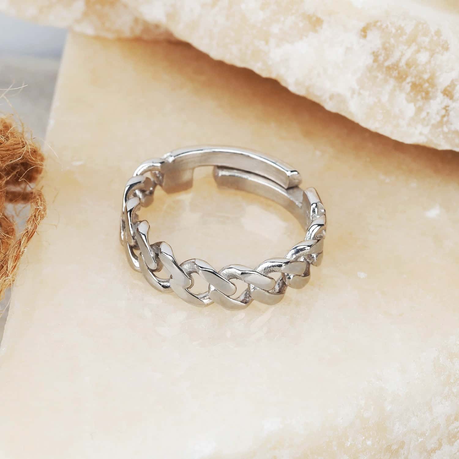 Silver Curb Chain Ring, 30% OFF | JFW – JewelsForWomen