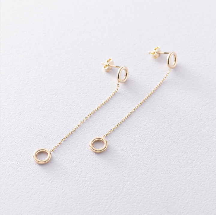gold plated Chain Earrings