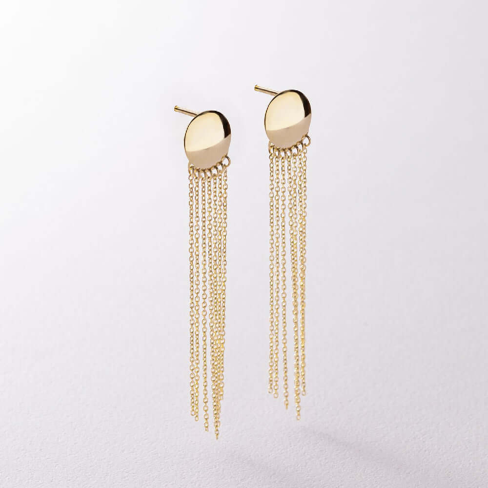 Multi Chain Dangle Earrings Gold Plated Chic Party Jewelry | JFW ...