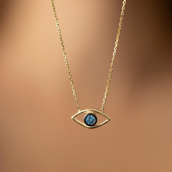 925 Silver Evil Eye Charm Necklace for Women