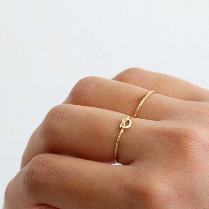 14K Gold Love Knot Ring Women's Modern Jewelry - J F W