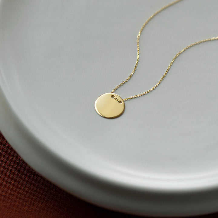 Gold Layered Necklace with Custom Engraved Pendant - J F W