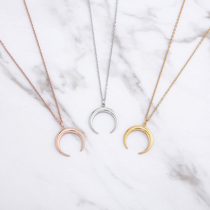Inverted Moon Necklace