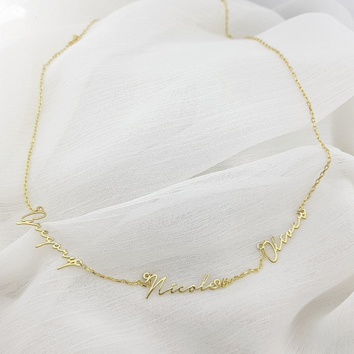 Multiple Name Necklace 18k Gold Vermeil Jewelry - J F W