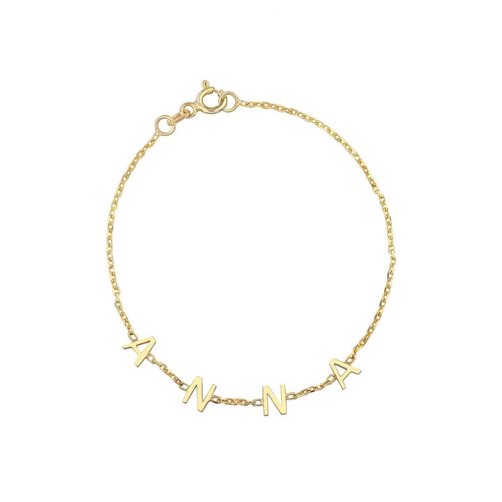 Gold Personalized Bracelet For Her Custom Jewelry - J F W