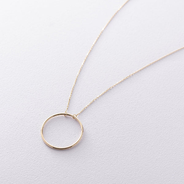 Circle Pendant Choker Necklace 14k Gold Dainty Simple Jewelry