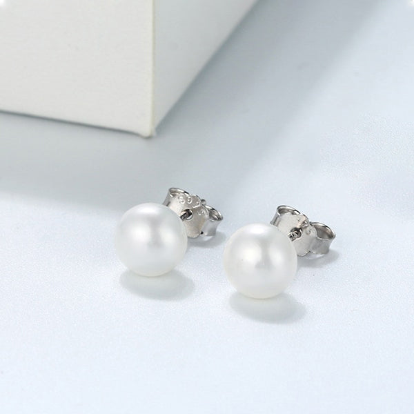 natural pearl stud earrings