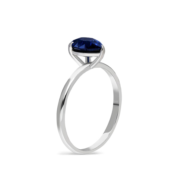 Pear Sapphire Ring 1.58CTW in Solid 14k Gold - J F W
