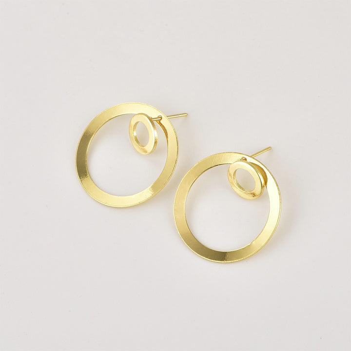 Round Hole Circle Earrings